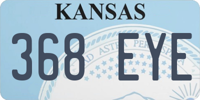KS license plate 368EYE