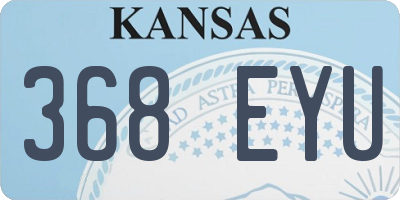 KS license plate 368EYU