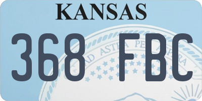 KS license plate 368FBC