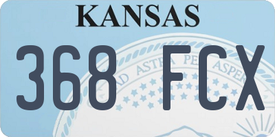 KS license plate 368FCX