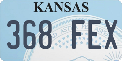 KS license plate 368FEX
