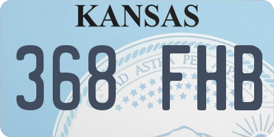 KS license plate 368FHB