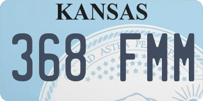 KS license plate 368FMM
