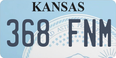 KS license plate 368FNM