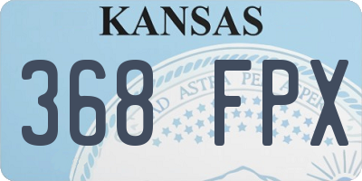 KS license plate 368FPX
