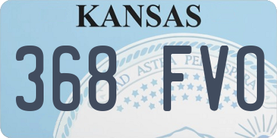 KS license plate 368FVO