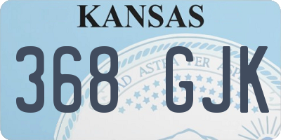 KS license plate 368GJK