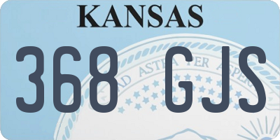 KS license plate 368GJS