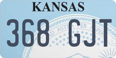 KS license plate 368GJT