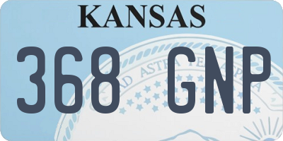 KS license plate 368GNP