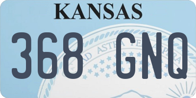 KS license plate 368GNQ