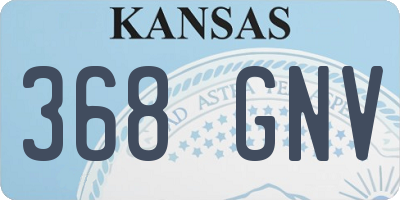 KS license plate 368GNV