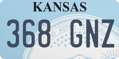 KS license plate 368GNZ