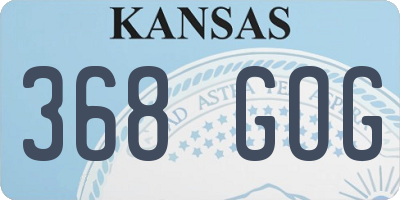 KS license plate 368GOG