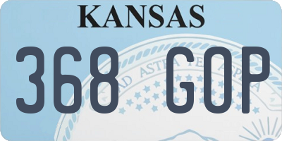 KS license plate 368GOP