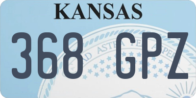 KS license plate 368GPZ