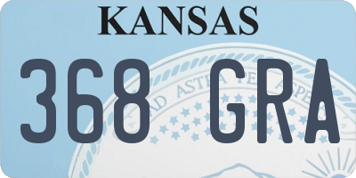 KS license plate 368GRA