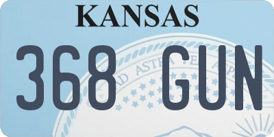 KS license plate 368GUN