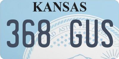 KS license plate 368GUS
