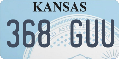 KS license plate 368GUU