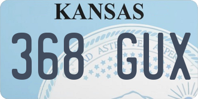 KS license plate 368GUX