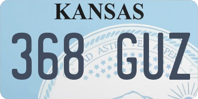 KS license plate 368GUZ