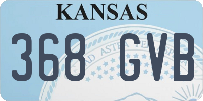 KS license plate 368GVB