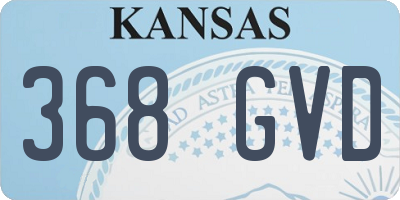 KS license plate 368GVD
