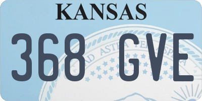 KS license plate 368GVE