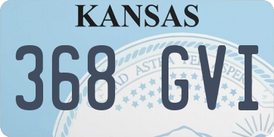 KS license plate 368GVI