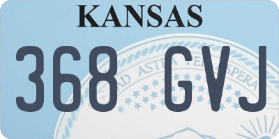 KS license plate 368GVJ