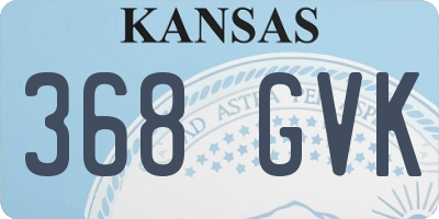 KS license plate 368GVK