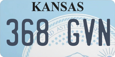 KS license plate 368GVN
