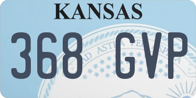 KS license plate 368GVP