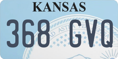 KS license plate 368GVQ