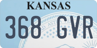 KS license plate 368GVR