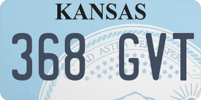 KS license plate 368GVT