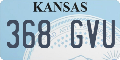 KS license plate 368GVU