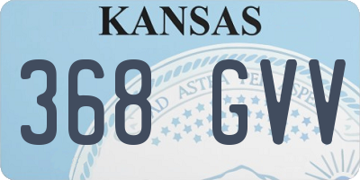KS license plate 368GVV