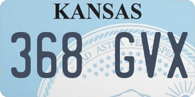 KS license plate 368GVX