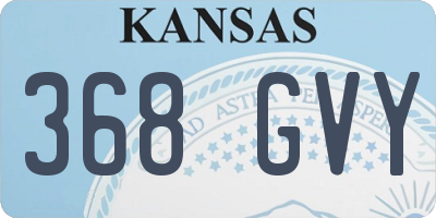 KS license plate 368GVY