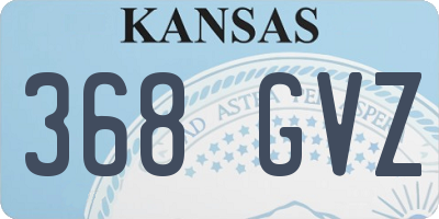 KS license plate 368GVZ