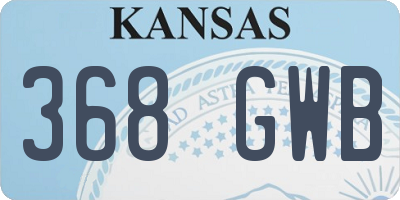 KS license plate 368GWB