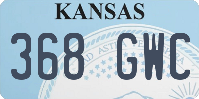 KS license plate 368GWC