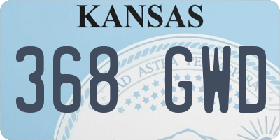 KS license plate 368GWD