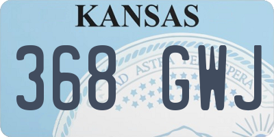 KS license plate 368GWJ