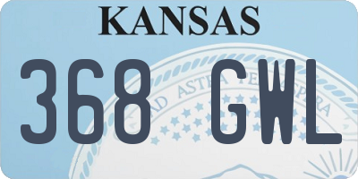 KS license plate 368GWL