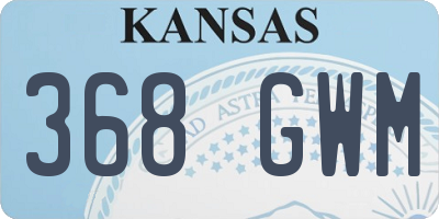 KS license plate 368GWM