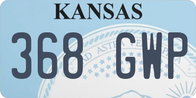 KS license plate 368GWP
