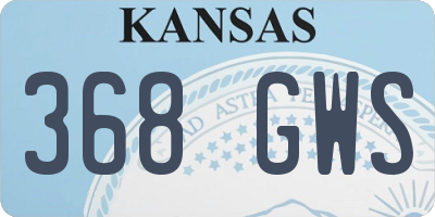 KS license plate 368GWS